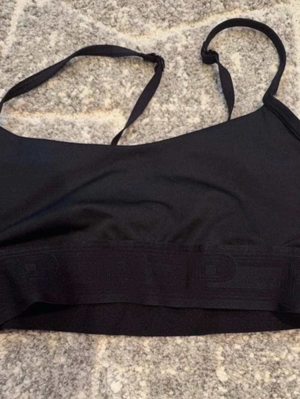 PINK Victoria's Secret Black Seamless Bralette with Adjustable Straps